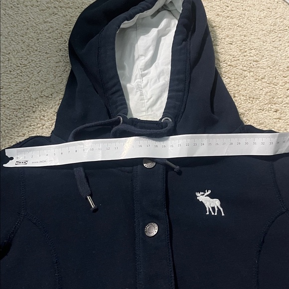 Abercrombie & Fitch Navy Button-up Hoodie - Picture 5 of 7
